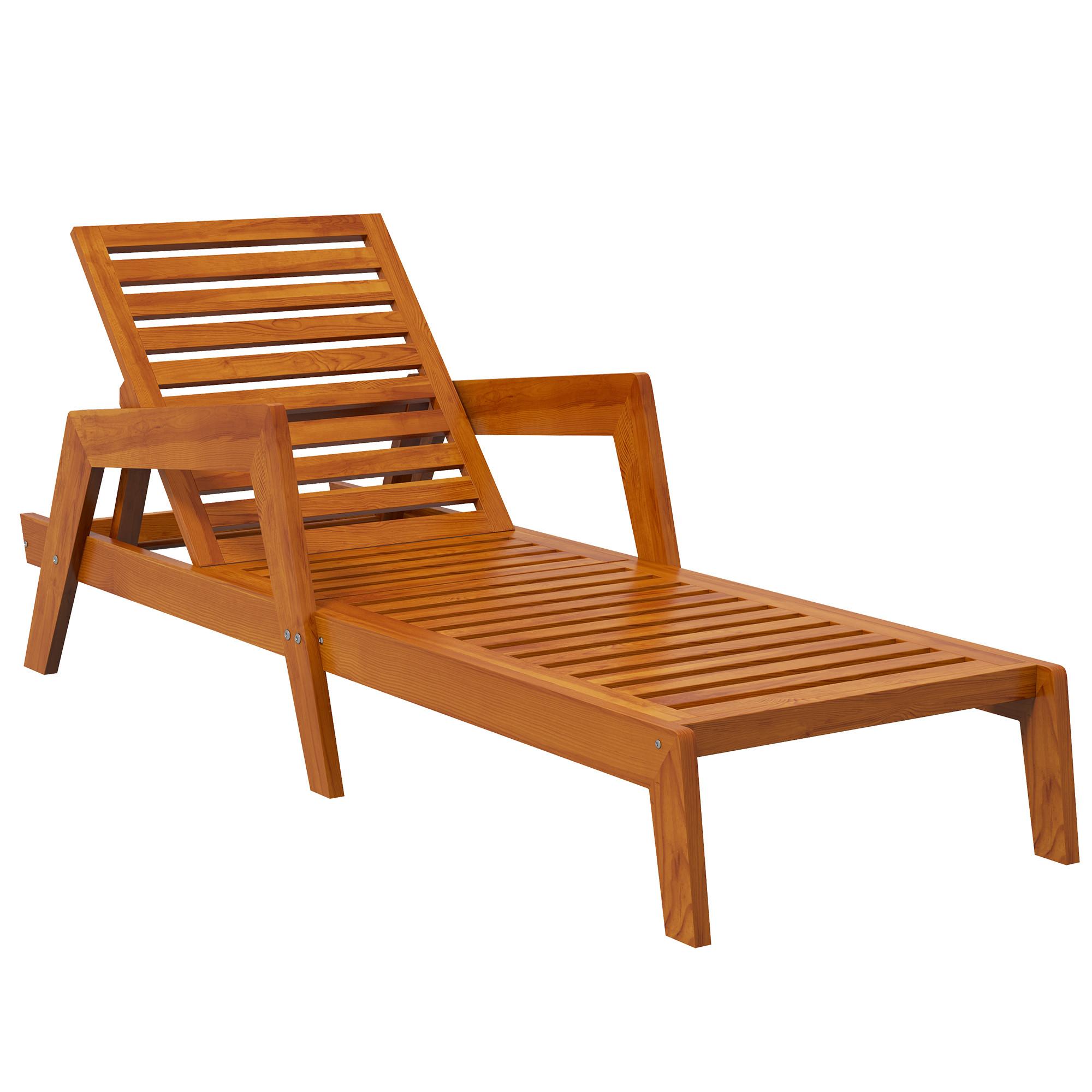 Outsunny Chaise longue de jardin  