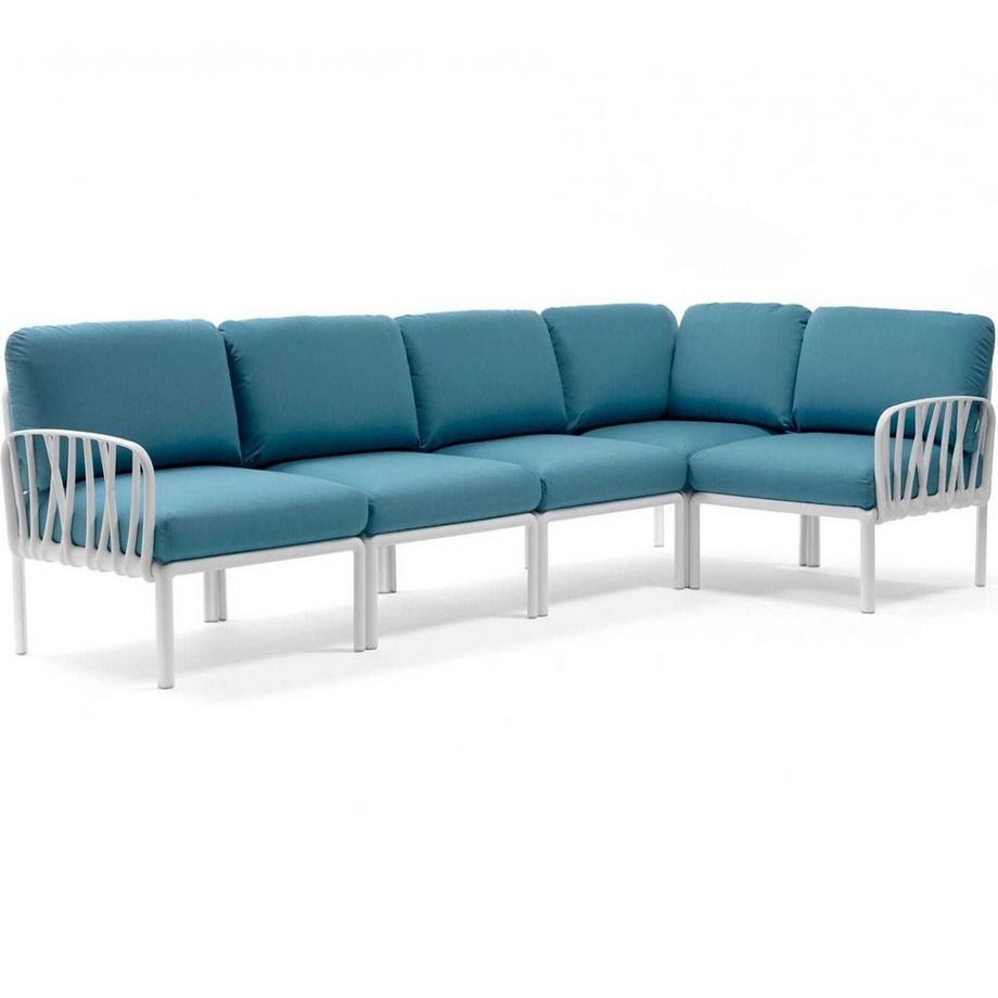 Gartenlounge komodo (5-tlg) weiss