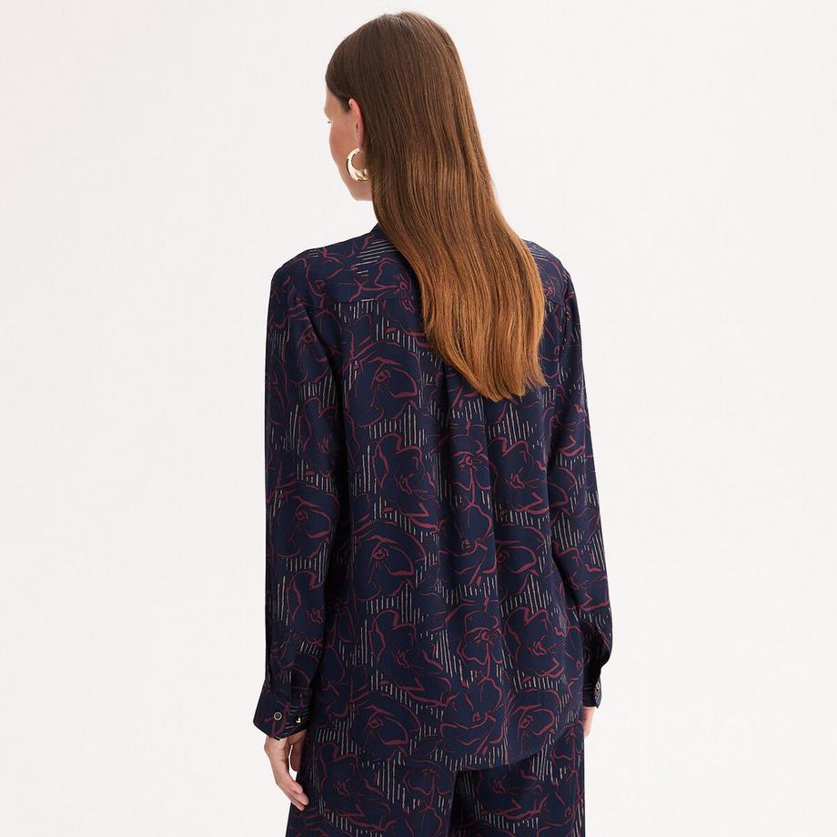 La Redoute Collections Langärmelige Bluse Grafisches Muster  