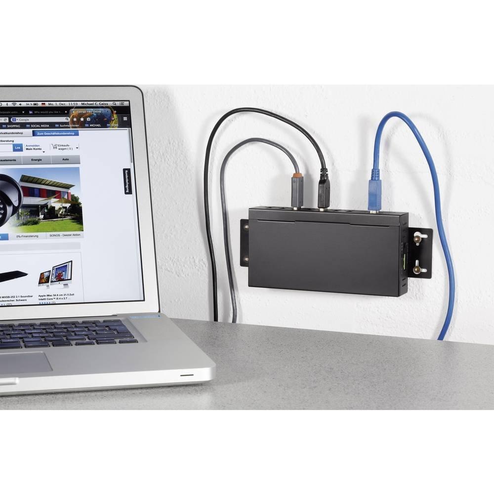 Renkforce  Renkforce 7 Port USB 3 Industrie Hub 