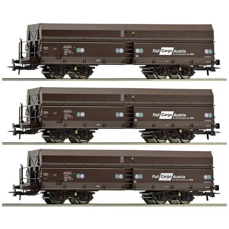 Roco  Set 3 wagons avec système d'auto-déchargement ÖBB H0 