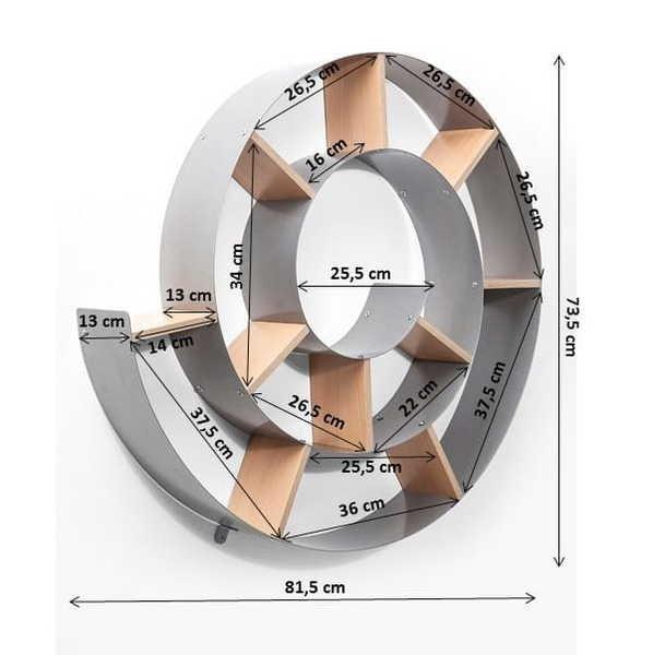 KARE Design Étagère murale Escargot Argent  