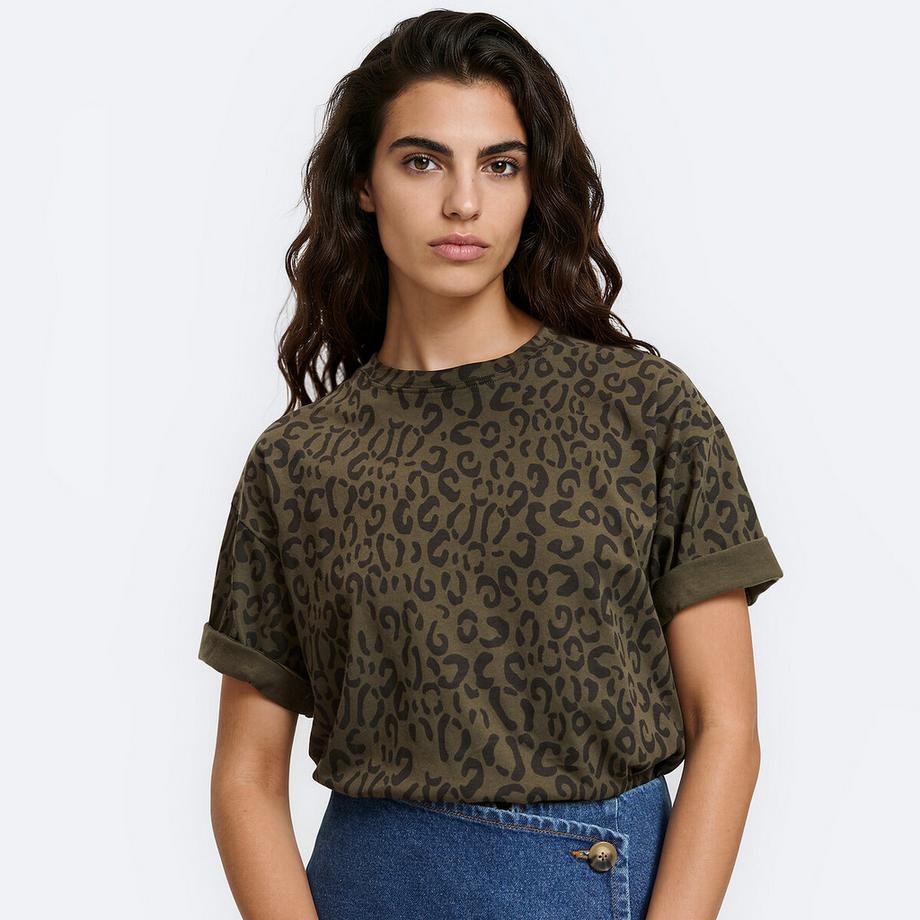 Tshirt manches courtes imprimé léopard