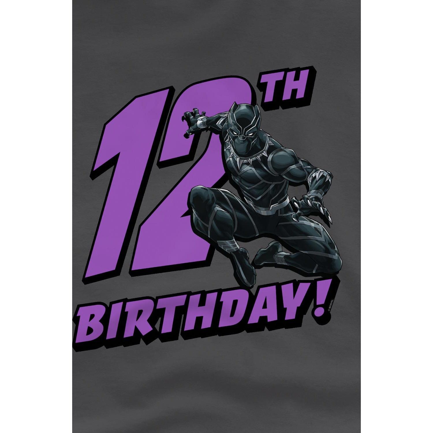 Black Panther  TShirt  12er Geburstag 