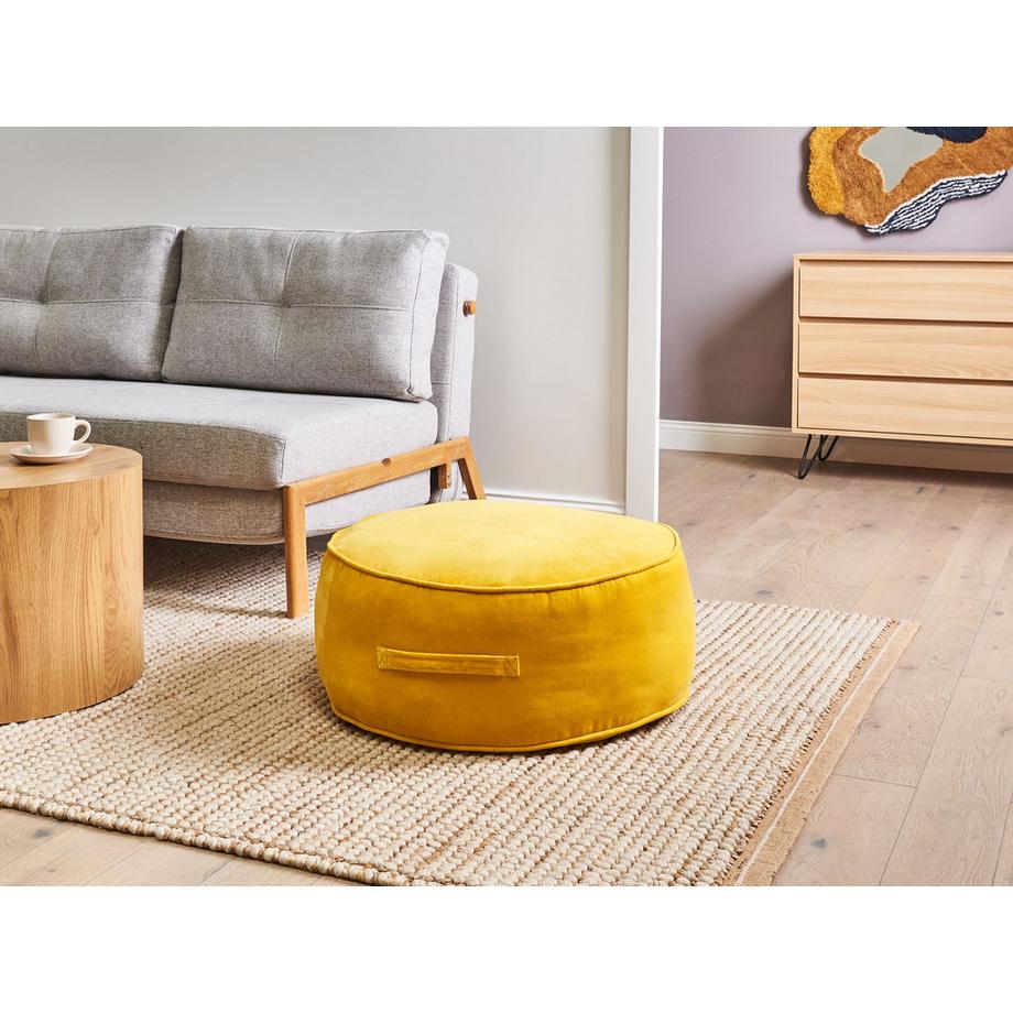 Beliani Pouf aus Samtstoff Retro YULLE  