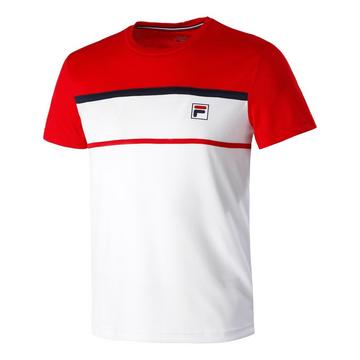 T-shirt Steve blanc/rouge homme