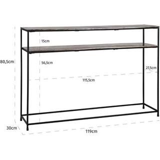 mutoni Table console Chandon or noir 119  