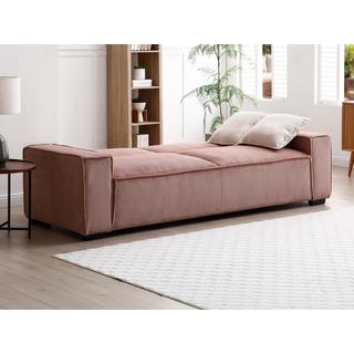 Vente-unique Sofa 3-Sitzer mit Schlaffunktion - Cord - Rosa - SEKOTA  