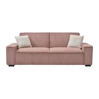 Vente-unique Sofa 3-Sitzer mit Schlaffunktion - Cord - Rosa - SEKOTA  