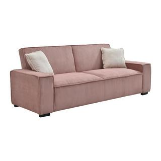 Vente-unique Sofa 3-Sitzer mit Schlaffunktion - Cord - Rosa - SEKOTA  