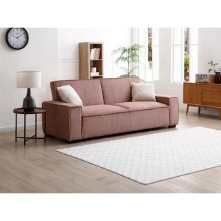 Vente-unique Sofa 3-Sitzer mit Schlaffunktion - Cord - Rosa - SEKOTA  