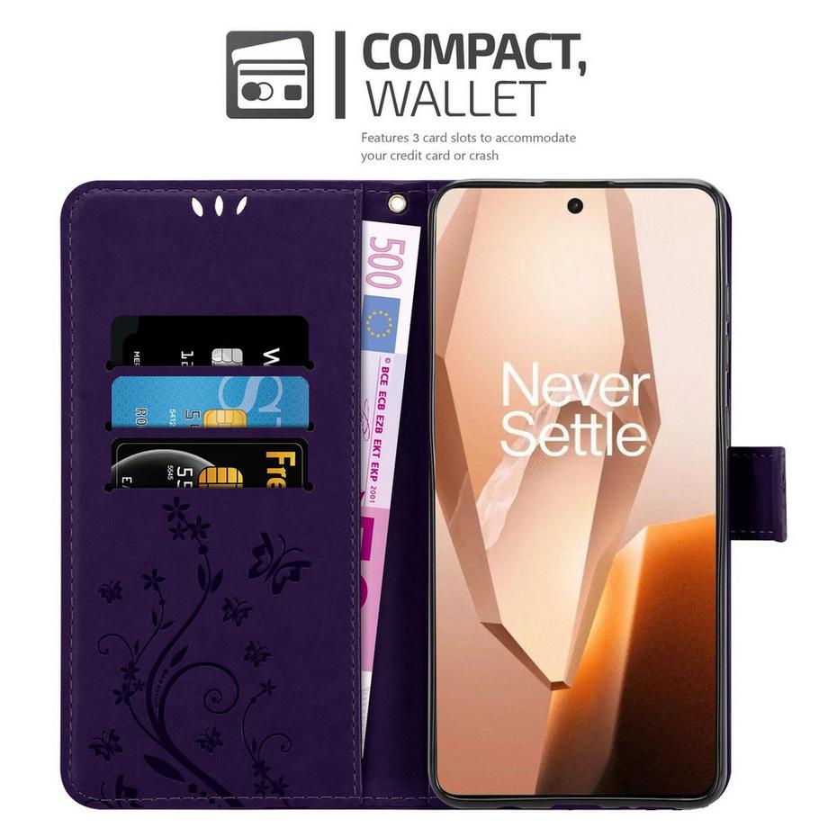Cadorabo  Coque pour OnePlus 13R fleurs etui 