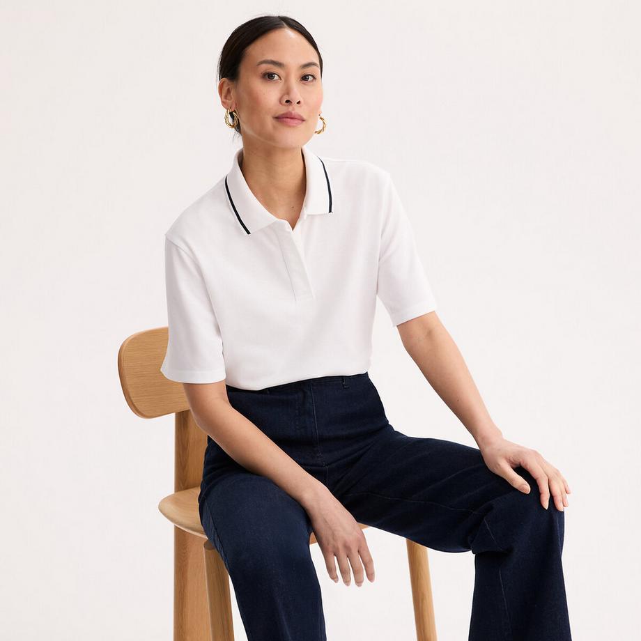 Kurzärmeliges Poloshirt aus Baumwollpiqué