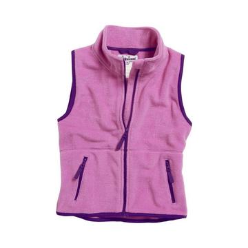 Gilet in pile oversize per bambini a contrasto Playshoes