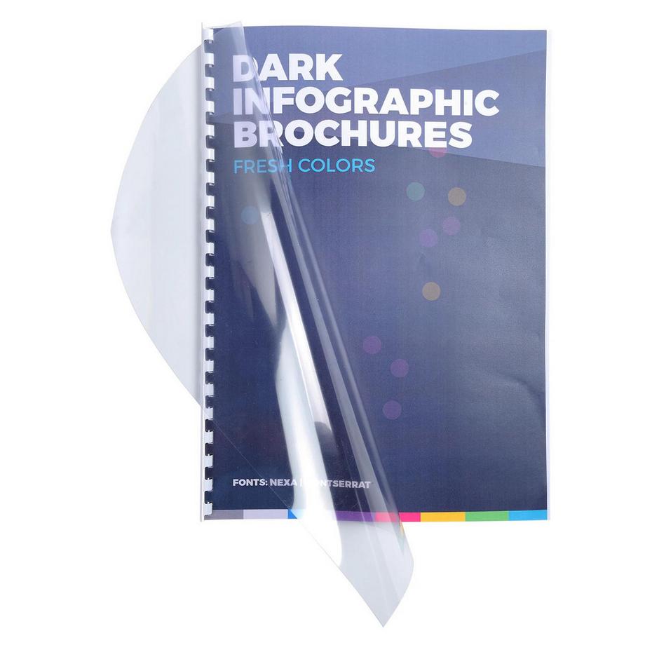 Exacompta  100er Packung Einbanddeckel aus PVC 150µ, für DIN A4 