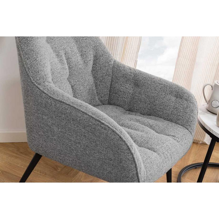 mutoni Fauteuil lounge Shields gris  