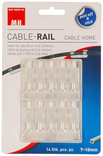 Image of AG Cable Home 164657 Kabel-Organizer Universal Kabelklemme Transparent 14 Stück(e)