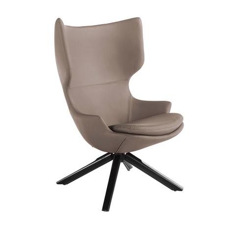 ANGEL CERDA Fauteuil pivotant en simili cuir  