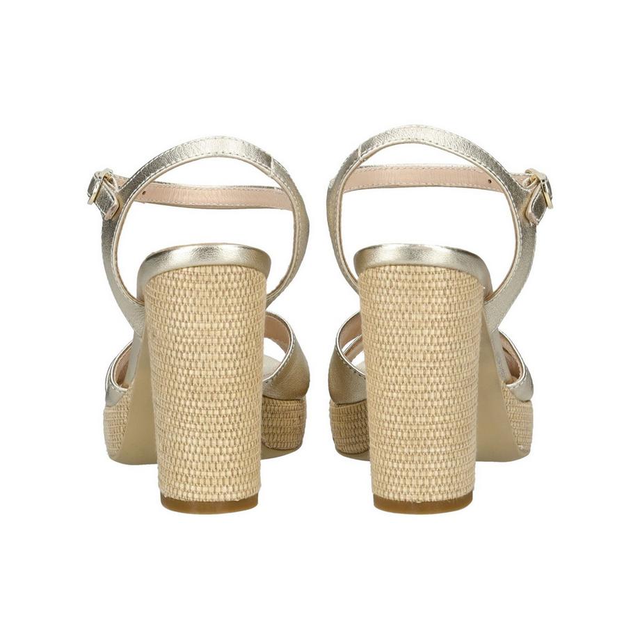 Nero Giardini Sandali con plateau metallici con cinturino alla caviglia  