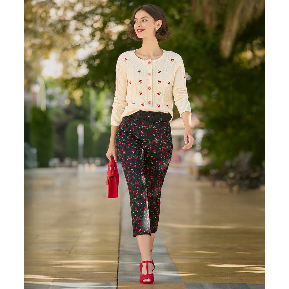 Joe Browns Capri Hose mit Kirschenmuster  