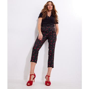Pantalon Capri Imprimé Cerises