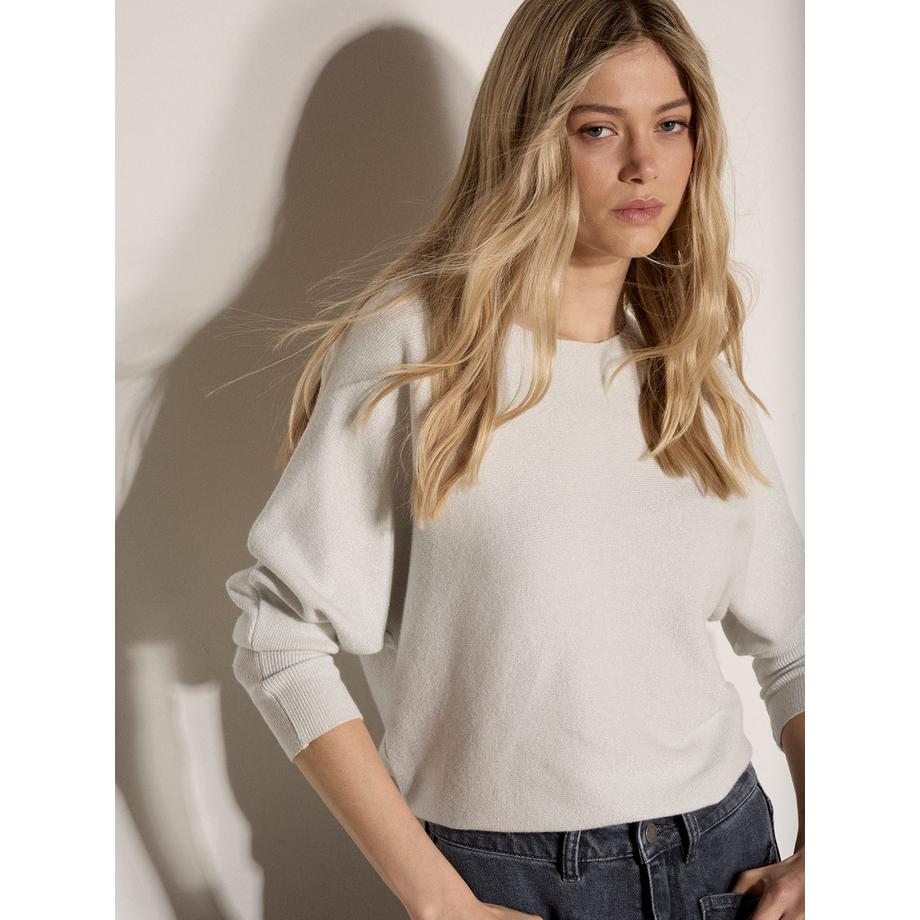 Metallic Ribbed Knit Jumper
