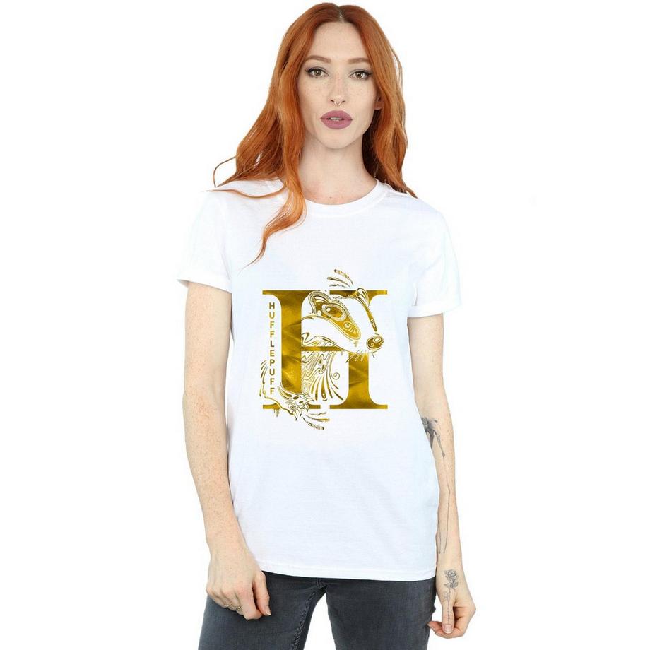 Harry Potter Hufflepuff T-Shirt Stampata  