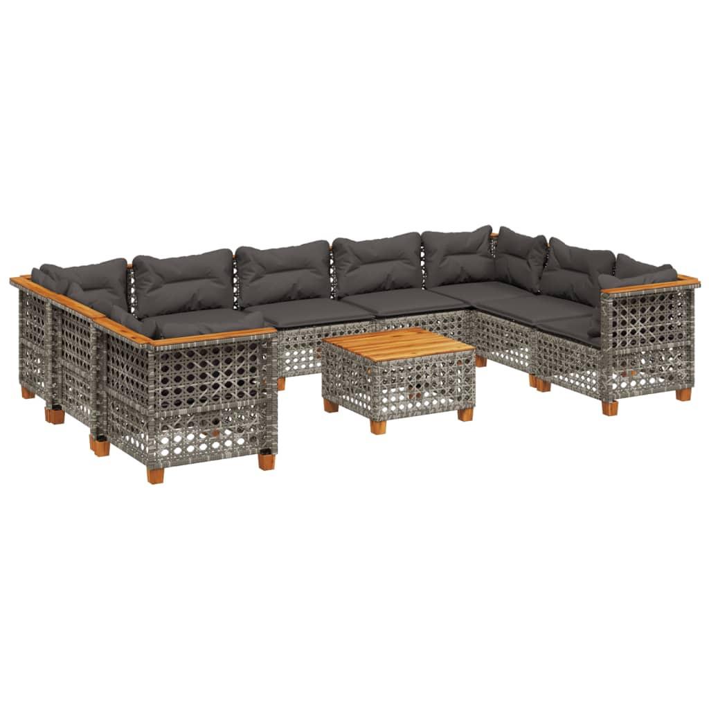 VidaXL set divano da giardino Polirattan  