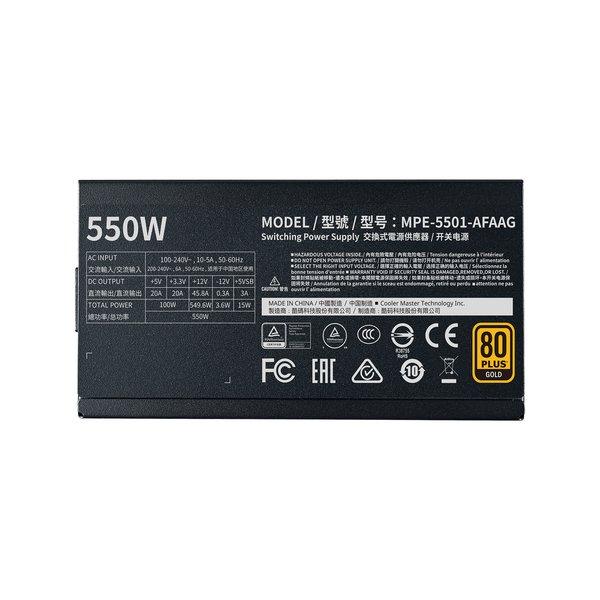 Cooler Master  MWE Gold 550 - V2 Full Modular Netzteil 550 W 24-pin ATX ATX Schwarz 