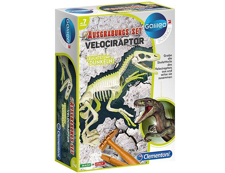 Clementoni  Ausgrabungsset Velociraptor Fluorescent 