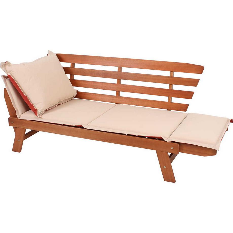 mutoni Panchina da giardino Fortuna in eucalipto naturale 195  