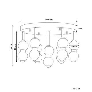 Beliani Lampe suspension en Métal Glamour YOWAKA  