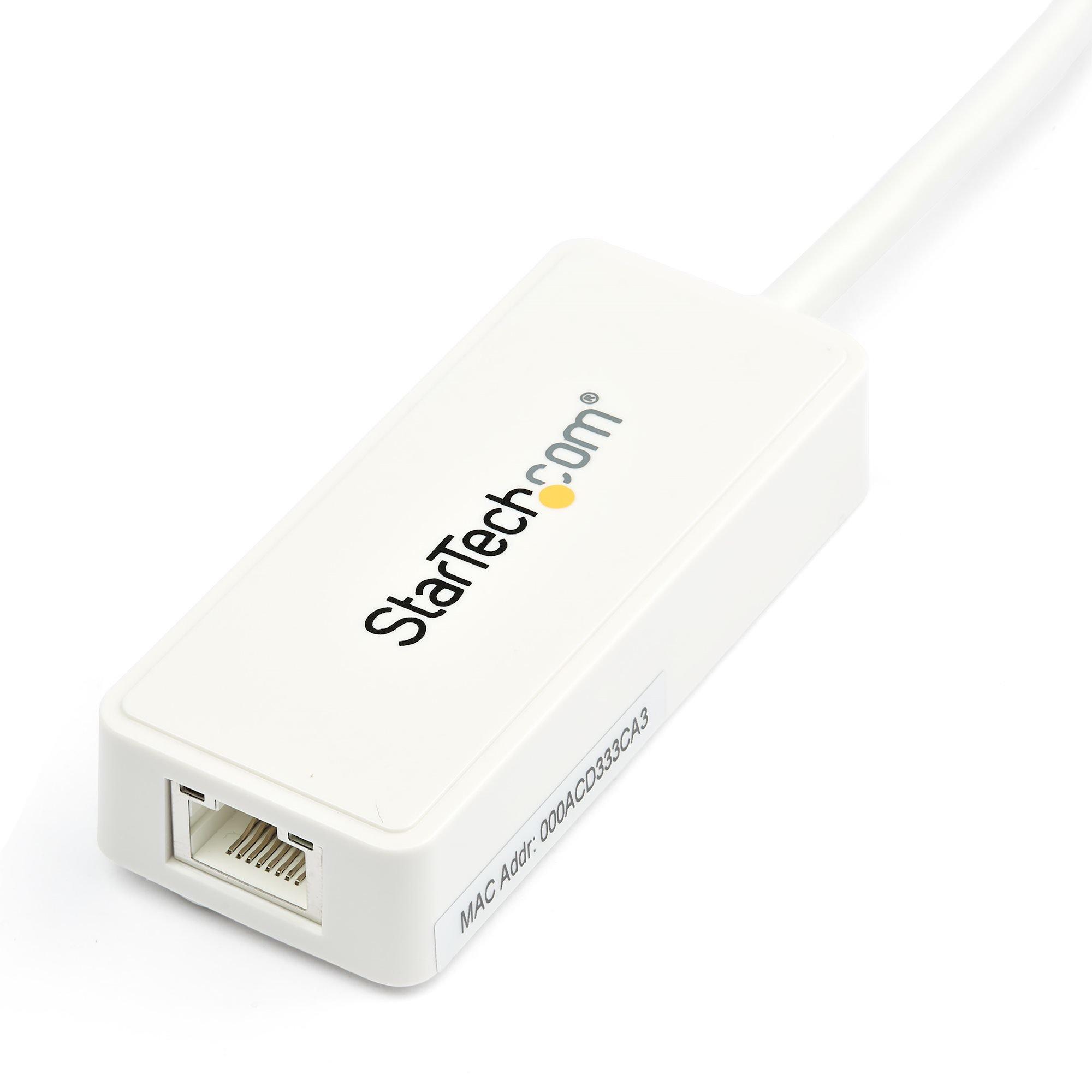 STARTECH.COM  Adaptateur USB 3.0 vers Ethernet Gigabit - Carte Réseau Externe USB vers 1 Port RJ45 - Blanc 