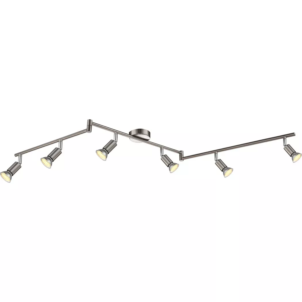 mutoni – Deckenleuchte nickel matt 6xGU10 LED, One Size, Silber