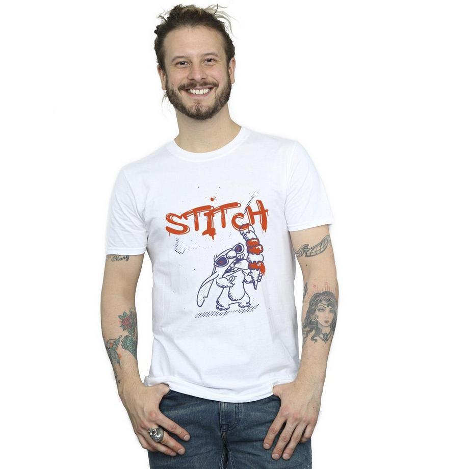 Disney Stitch Ice Cream T-Shirt Maniche Corte  