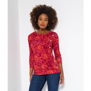 Joe Browns Langarmshirt Paisley-Print Knopfdetails  