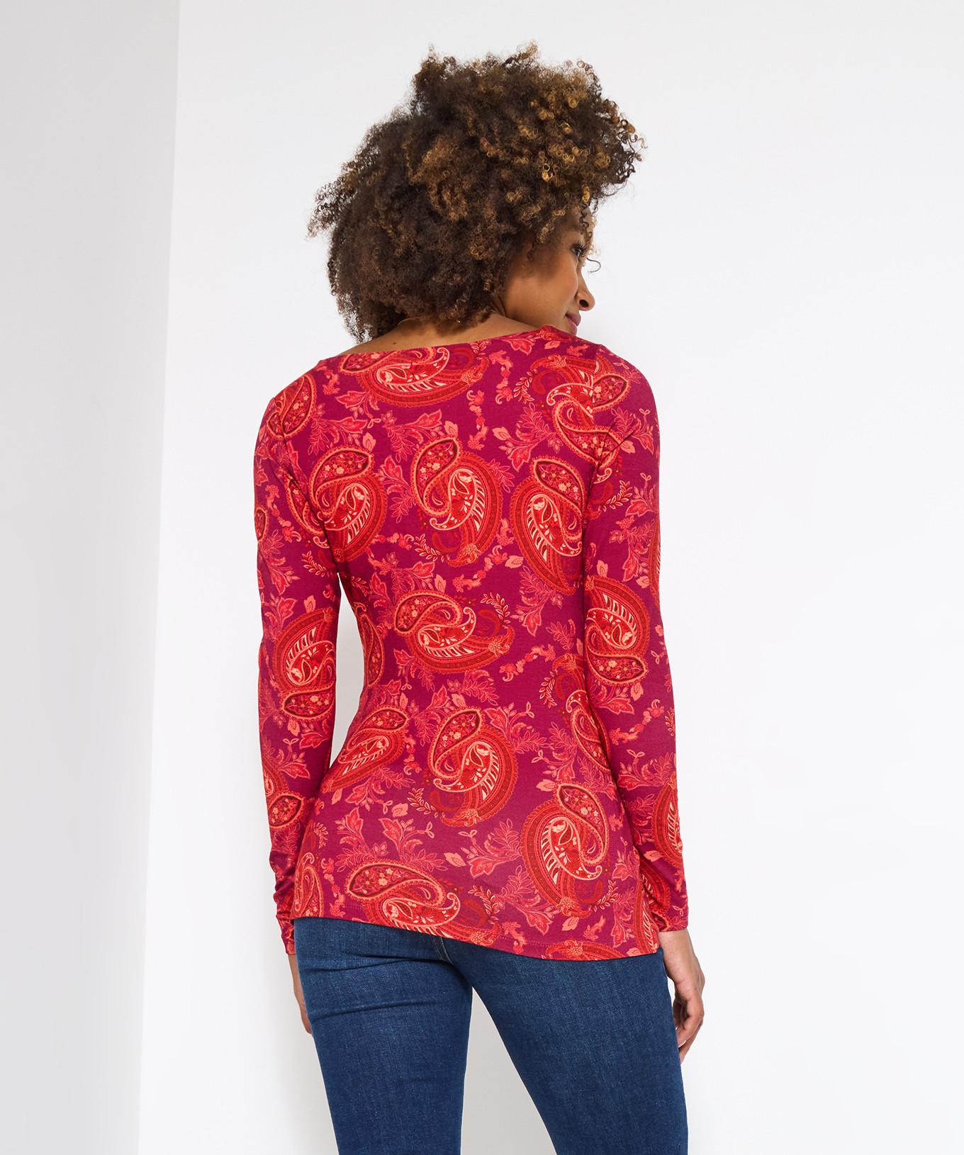 Joe Browns Langarmshirt Paisley-Print Knopfdetails  