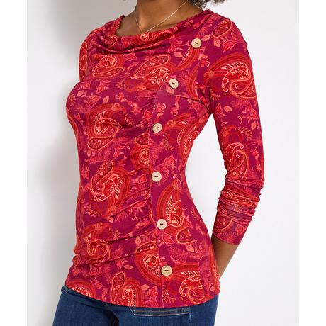 Joe Browns Langarmshirt Paisley-Print Knopfdetails  
