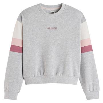 Weites Sweatshirt mit Rundhals und Messageprint