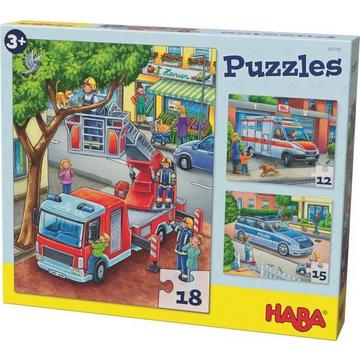 Puzzles Polizei, Feuerwehr & Co. 3 Motive