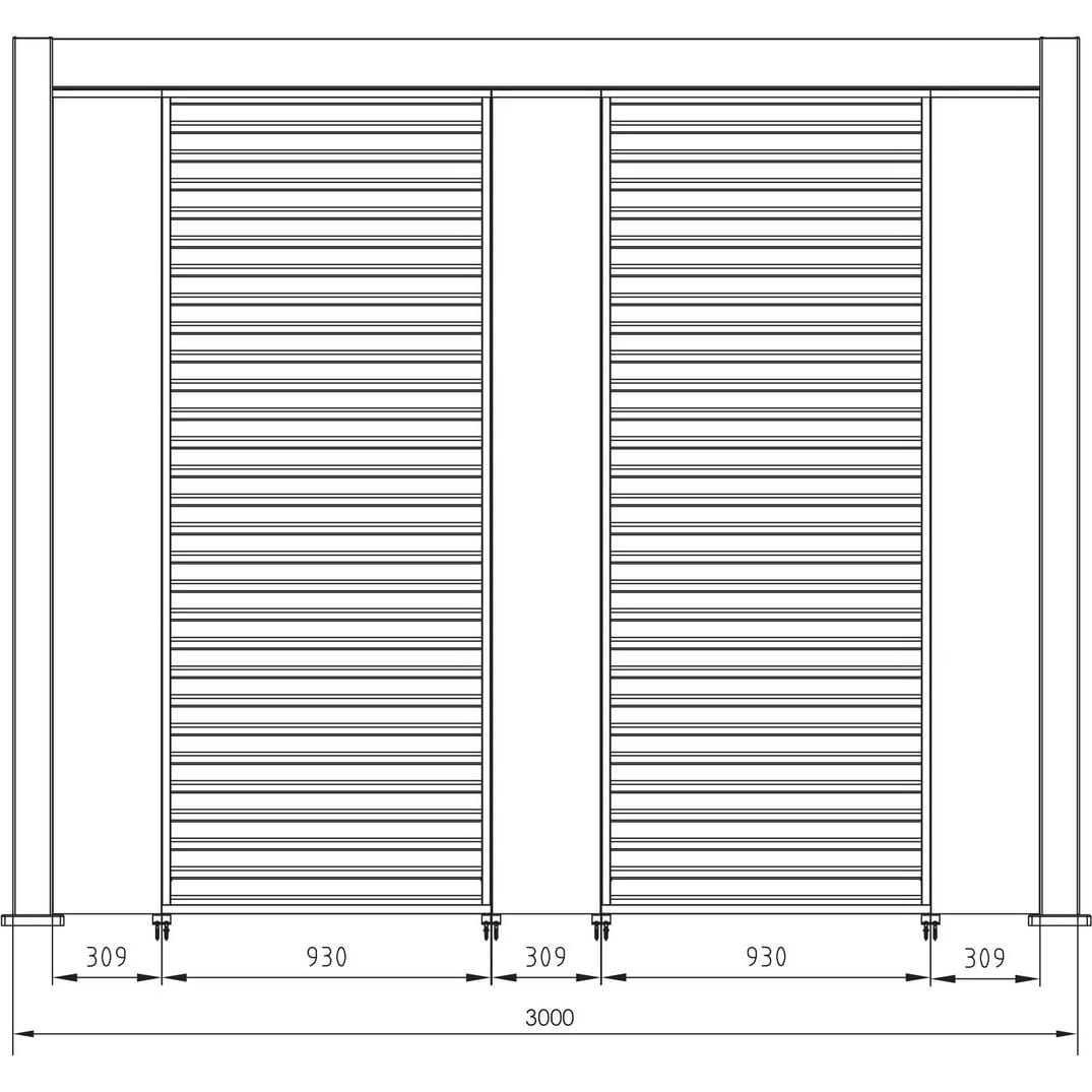 mutoni Panneau vertical Gazebo Ocean blanc  