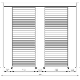 mutoni Panneau vertical Gazebo Ocean blanc  