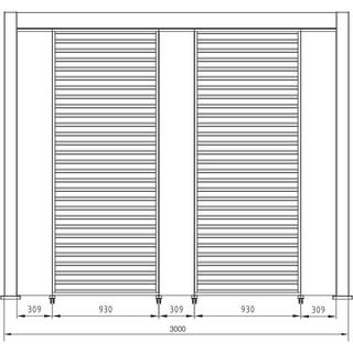 mutoni Panneau vertical Gazebo Ocean blanc  