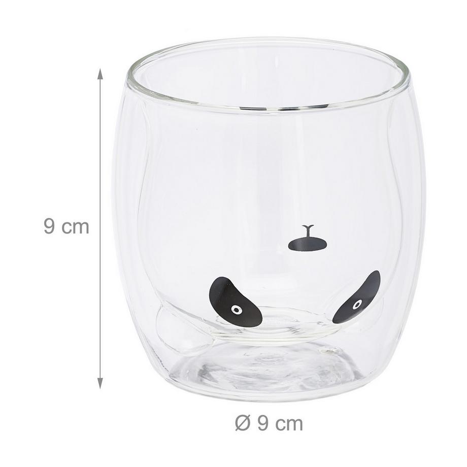 Northix Lot de 3 verres à double paroi en forme d'ours  