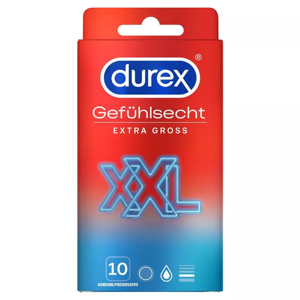 Durex Gefühlsecht Extra Gross XXL 10 Stück