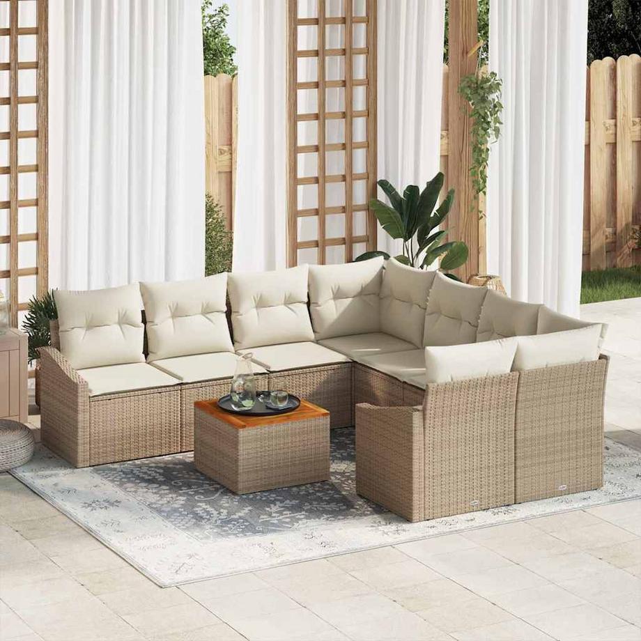 VidaXL Garten-sofa poly-rattan  