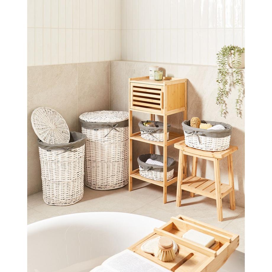 Beliani  Aufbewahrungskorb 5er Set aus Weidenholz  VAKARI 