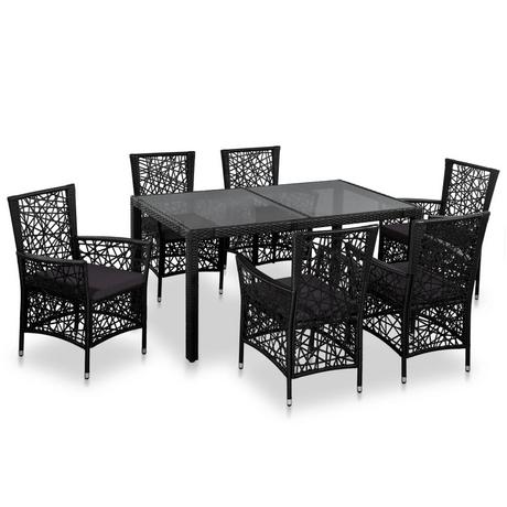 VidaXL set da pranzo Polirattan  