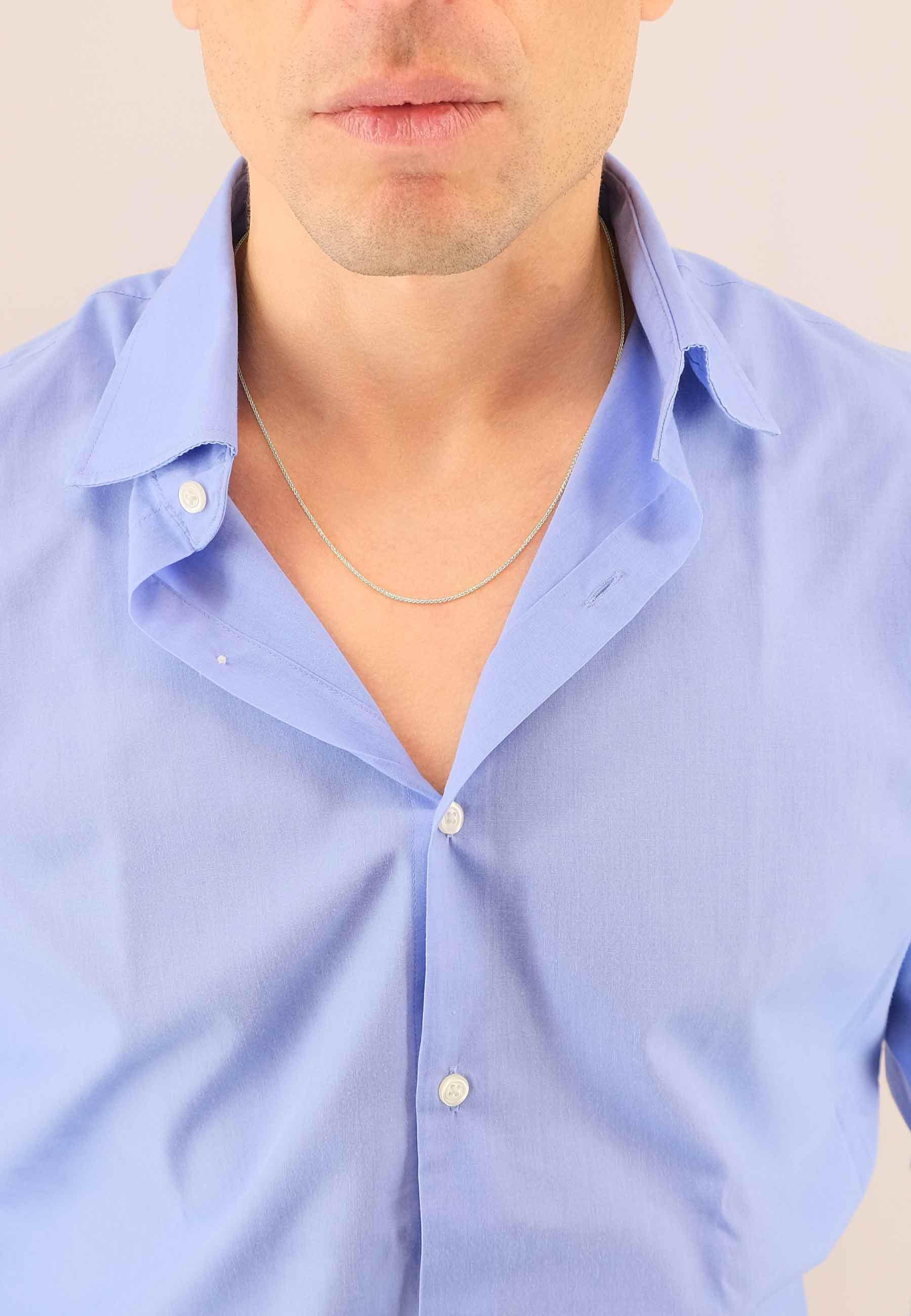 MUAU Schmuck  Collier Zopf Weissgold 750, 1.2mm, 60cm 