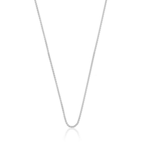 MUAU Schmuck  Collier Zopf Weissgold 750, 1.2mm, 60cm 